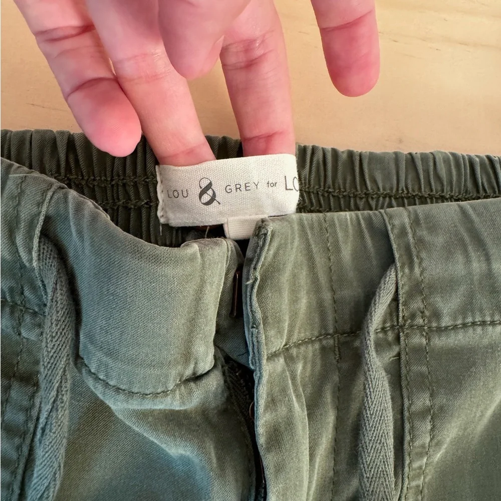 Lou & Grey Cosmic Drawstring Joggers Olive Army Green S - Picture 11 of 14